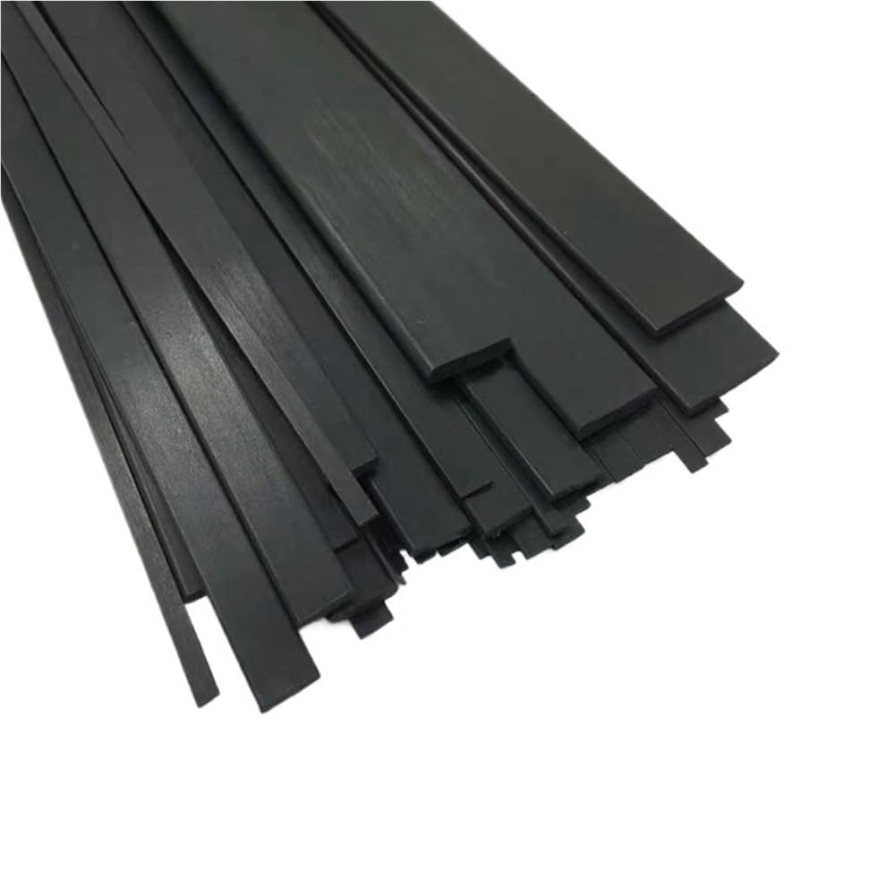 10/4/2 pezzi Strisce in fibra di carbonio estruse Lunghezza 500 mm, barre for cintura piatta ad alta resistenza nere for fai da te(6.0mm x 10mm)