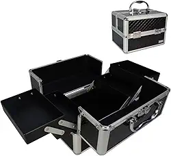 Maleta Maquiagem e Joias Frasqueira Preto CBRN19120