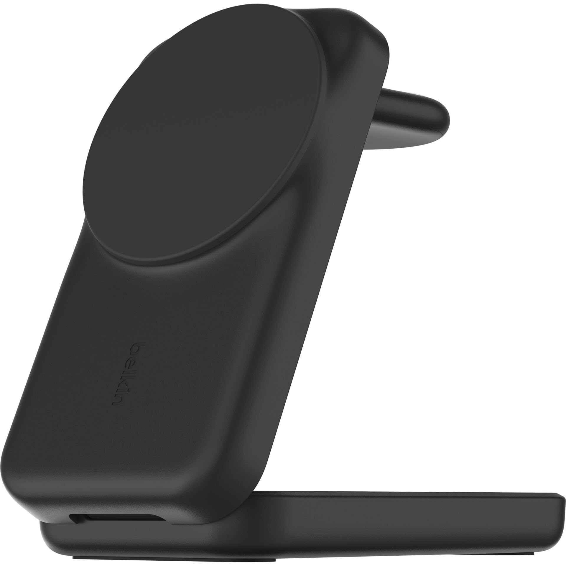 Belkin UltraCharge MagSafe Uyumlu 3’ü 1 Arada Qi2 25W Kablosuz Şarj Cihazı, iPhone 17, Apple Watch, AirPods, Pixelsnap, Dönüştürülebilir Masaüstü Standı, 45W Adaptör, Siyah