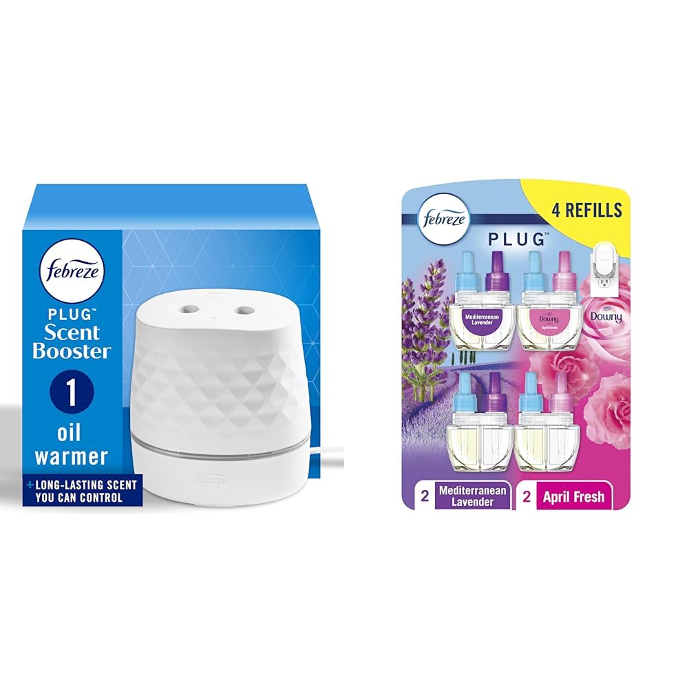 Bundle of Febreze Plug Scent Booster Continuous Scent Device Oil Diffuser Febreze Odor-Fighting Fade Defy Plug Air Freshener