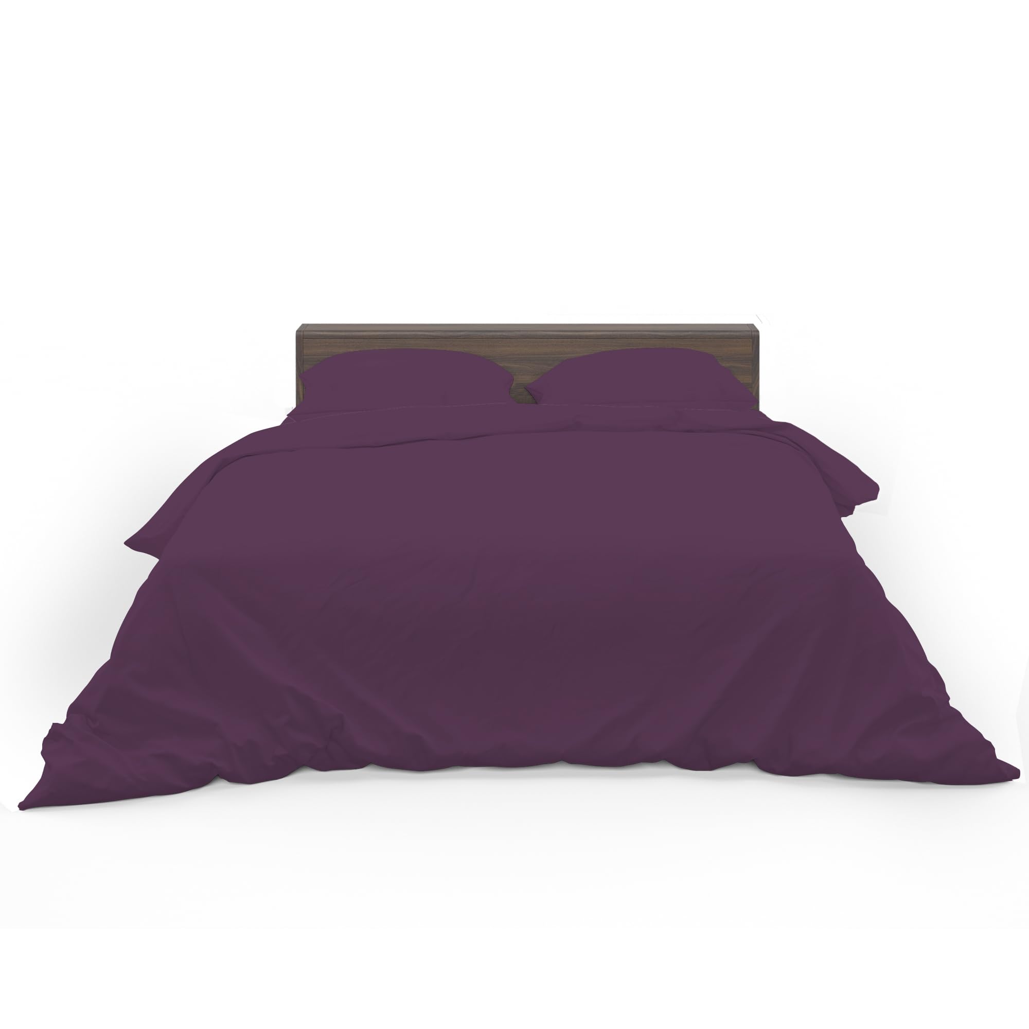 HOME ACE Plum Easy Care King Size Bed Duvet Cover 100% Poly Cotton Kingsize Duvet Set, Polycotton Duvet Cover Bedding King Size Beds Cotton Duvet Set