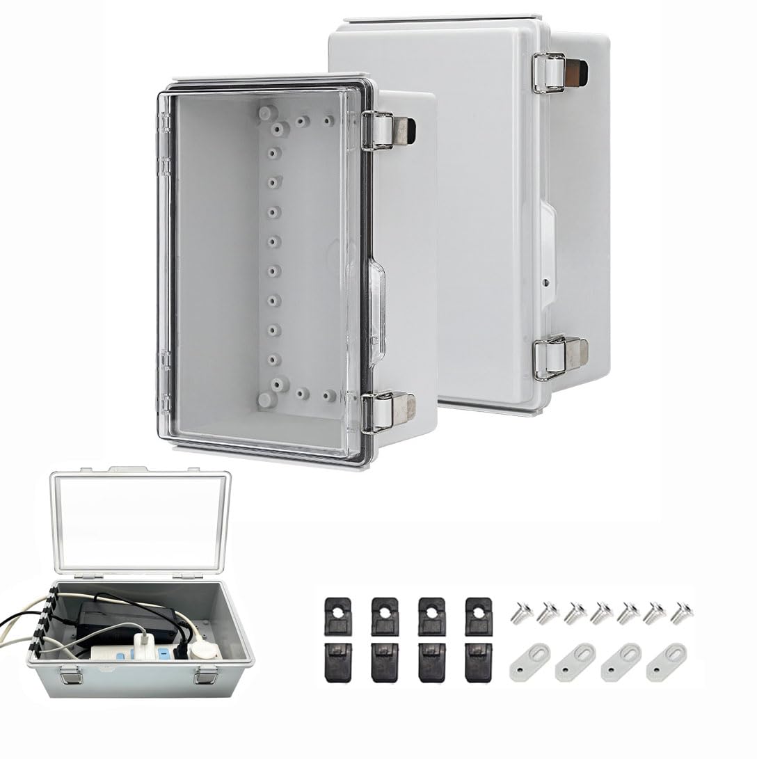 Amazon | コンセントボックス 防水・防塵開閉式プラボックス グレー