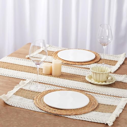 Set de table standard européen à franges pour paysage de table déco