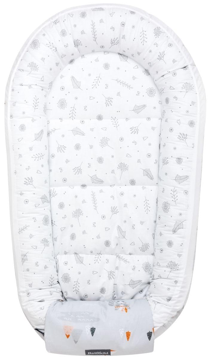 Zestaw wyprawkowy 5 elementowy | Kokon | Gniazdo dla Noworodka 60x100cm | Kocyk dla Noworodka 50x75cm | Zestaw dla noworodka | Baby shower | 100% Bawełna | apanatschi