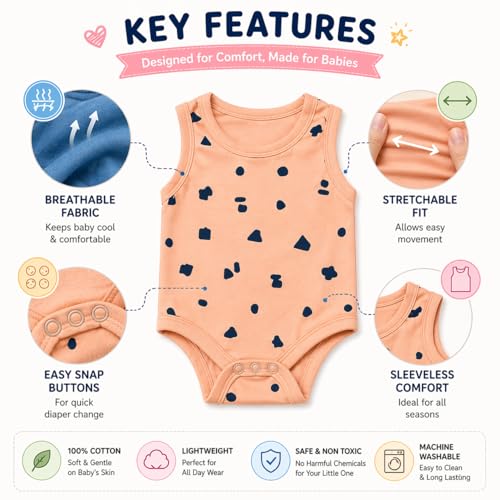 Image of Unisex Baby Footed Sleepsuits | Long Sleeve Footed Sleepsuits | Baby Rompers Cotton Sleeveless| Long Sleeve Bodysuits
