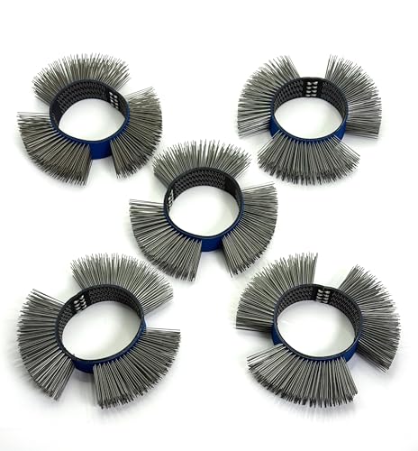 Image of 5PCS, Abrasive Wire Wheel Belt /Bristle Blasting Wheels for Surface Blaster | 0.5mm Carbon Spring Steel, Straight Type, 23mm Fine Wire Wheel, Metal Blaster Wheels