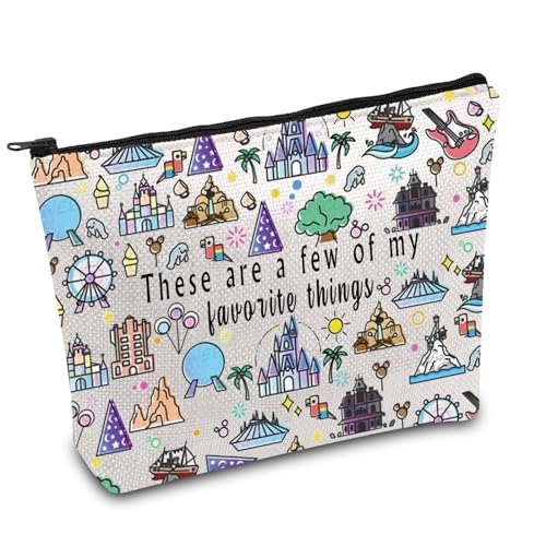 Vacation Trip Gift Amusement Park Merch Fairytale Fans Cosmetic Bag Princess Castle Makeup Bag Magic Kingd*m Gift (MK thing)