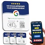 Tap Review Plate de TapFive - llave para revisiones instantáneas - Compatible con todos los teléfonos - llave inteligente reutilizable NFC y QR - Impulsa las reseñas de negocios - Zappy Fast -