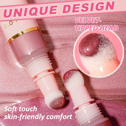 Liquid Blush Glow Blush Beauty Wand, Cream Blush Liquid Blusher Wand - Highly Pigmented, Buildable Radiant Lip and Cheek Tint - Long-Wearing Smudge Proof Cream Blusher for Mature Skin, Pink - Image 3