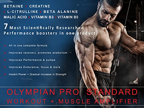 Image of Grizzly Nutrition, Pure BCCB 450g, 30g Energy caffeine pack - Betaine, Creatine, Citrulline, B Alanine, Researched muscle, strength, endurance, growth formula, before workout /Intra workout, Kiwi