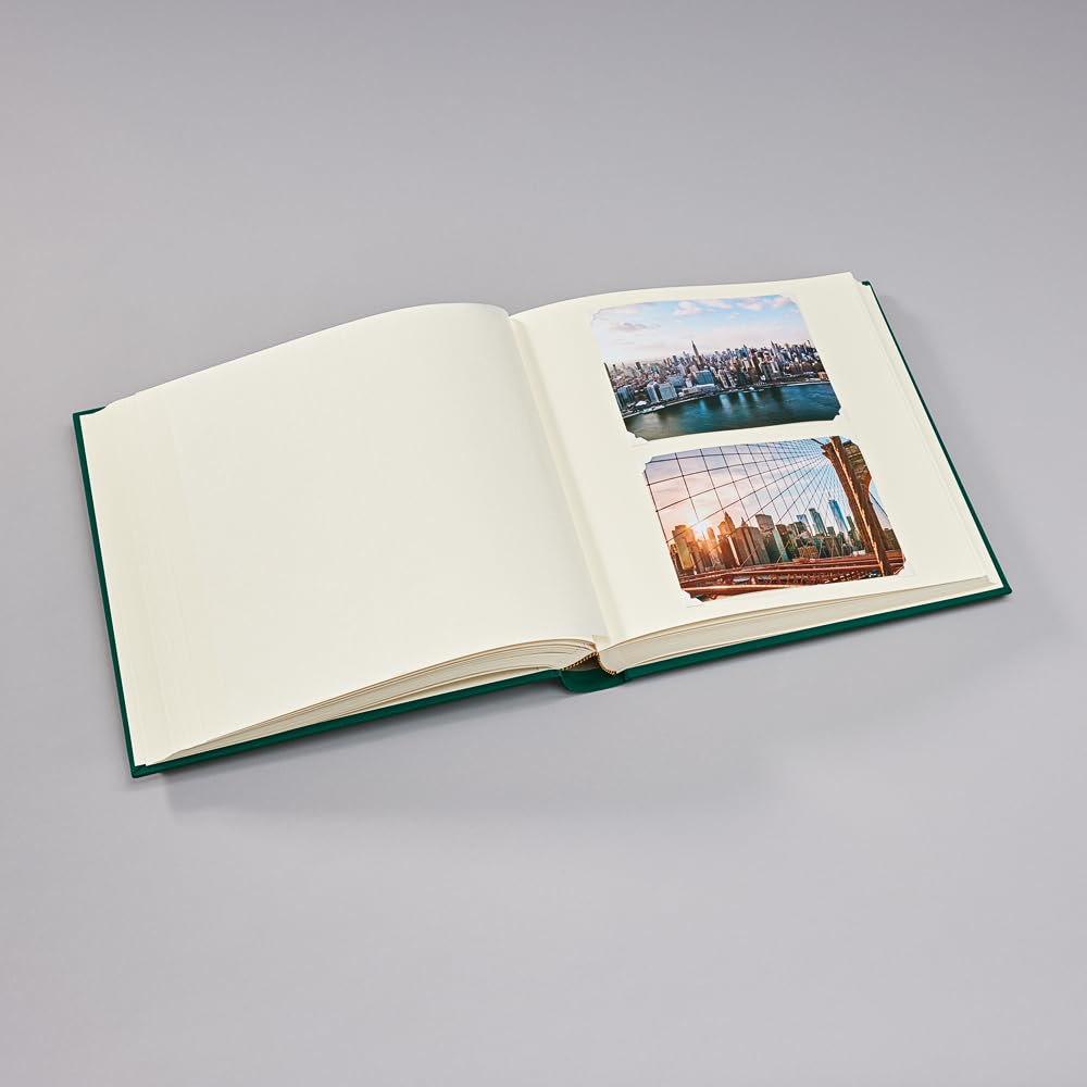 Semikolon 363984 Album fotograficzny Classic XLarge - 32 x 31 cm, 130 stron w kolorze kremowym, na 260 zdjęć - zielony las