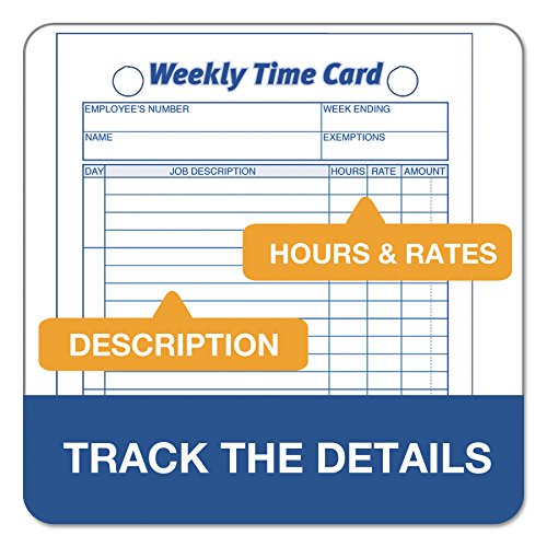 Tops Weekly Employee Time Cards, One Side, 4.25 X 6.75, 100/Pack #TOP3