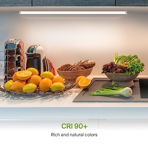 Image of ASD LED Under Cabinet Lighting, 32 inch 16W 1057 LM, Dimmable Hardwired Under Cabinet Lights for Kitchen, 3000K /4000K /5000K, Under Counter Light Fixtures, ETL, White
