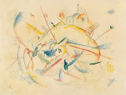 Affiche Kandinsky Abstrait 87x65 cm poster paysage imprimé pour cadre