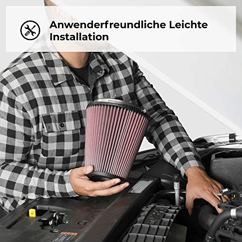 K&N universal Konisch filter49mm Anschluss, 76mm Bx51mm Obendiameter, 76mm Höhe (R-1060)
