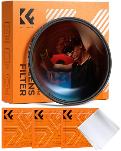 K&F Concept Nano-Bacis Filtro Spirale Halo Filtro Effetto, Filtro Effetti Speciali a Prism in Vetro Ottico con 3pcs Panno di Pulizia con Effetto Alone Circolare Deformato con Visione Tunnel