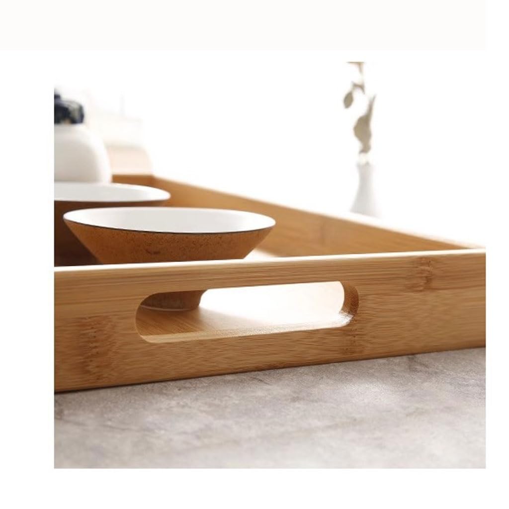 Bandeja para Exteriores, Bandeja para Mesa De Centro, Bandeja para Té, Juego De Té, Platillo Grande, Bandeja para Mesa De Té, Bandeja Rectangular De Madera Maciza P,C