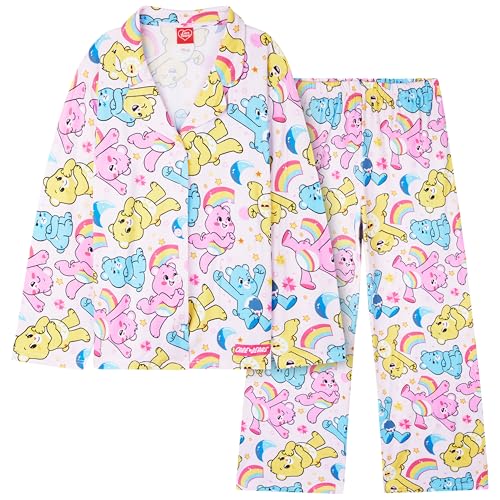 Get Trend Care Bears 2 Pc Pajama Sets for Girls Teens with Top PJ Pants Cozy Sleepwear Soft Nightwear Kids PJs Lounge Set Gifts for Girls (5-6 Years Multi Care Bears)