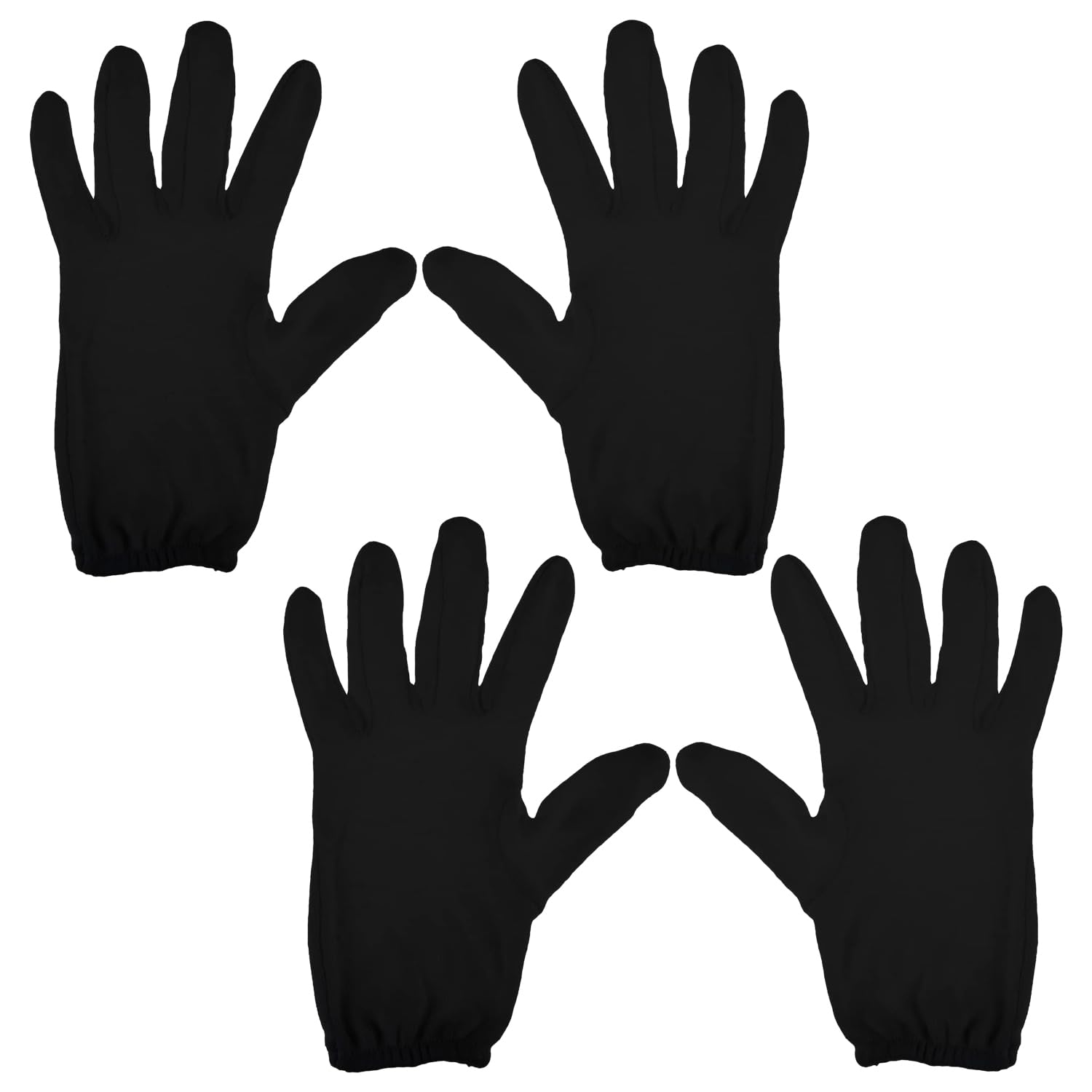 Kuber Industries Unisex Cotton Hand Gloves|Sunlight Protection|Soft & Cofortable Gloves "2 Pair" (Black)-image-26