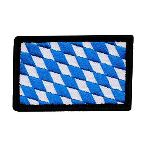 Café Viereck Bayern Cintura País Patch con Velcro Azul Blanco