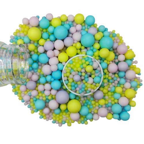 Image of Edible Pastel Sugar Pearls Candy Sprinkles 120G / 4.23Ounce Baking Cake Sprinkles Cupcake and Cake Topper Cookie Decorations Wedding Party Valentines Halloween Christmas Supplies