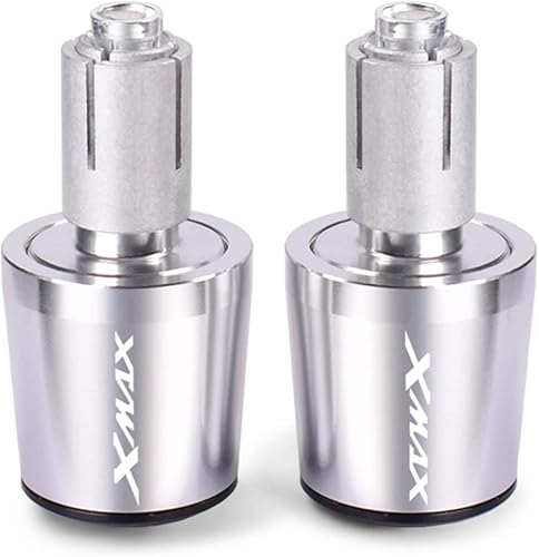 Miniatura 4 de WESTCH CNC Aluminum Motorcycle Handlebar End 78" 22mm Handle Bar Ends Plugs Caps for XMAX300 XMAX400 Xmax X-MAX 125 250 300 400 (Color  Silver)