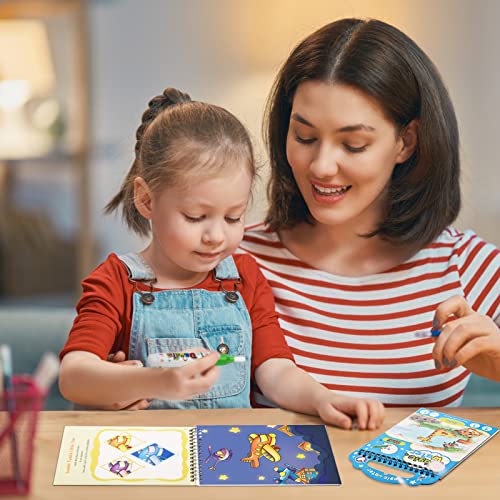 3 Pack Water Coloring Books For Toddler Kids, Reusable Paint With Water Books Water-Reveal Activity Pad For Kids, Travel Kits Gift For Girl & Boy Age 3 4 5(Dinosaur+Animal+Vehicle) #TOP3