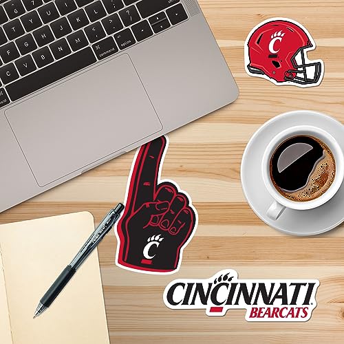 Image of University of Cincinnati 9ct Vinyl Large Deluxe Stickers Variety Pack - Laptop, Water Bottle, Scrapbooking, Tablet, Skateboard, Indoor /Outdoor - Set of 9