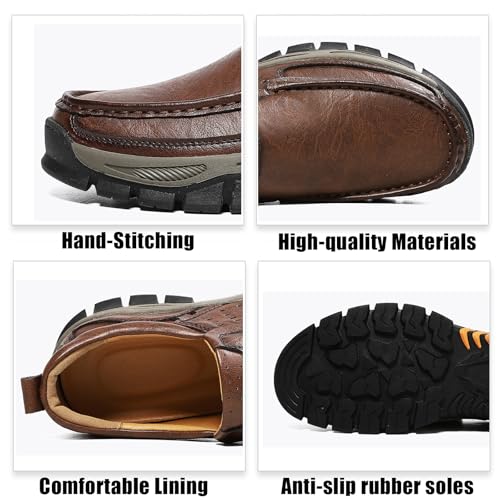 Zapatos ortopédicos cómodos de cuero para el día a día y caminatas informales urbanas 5