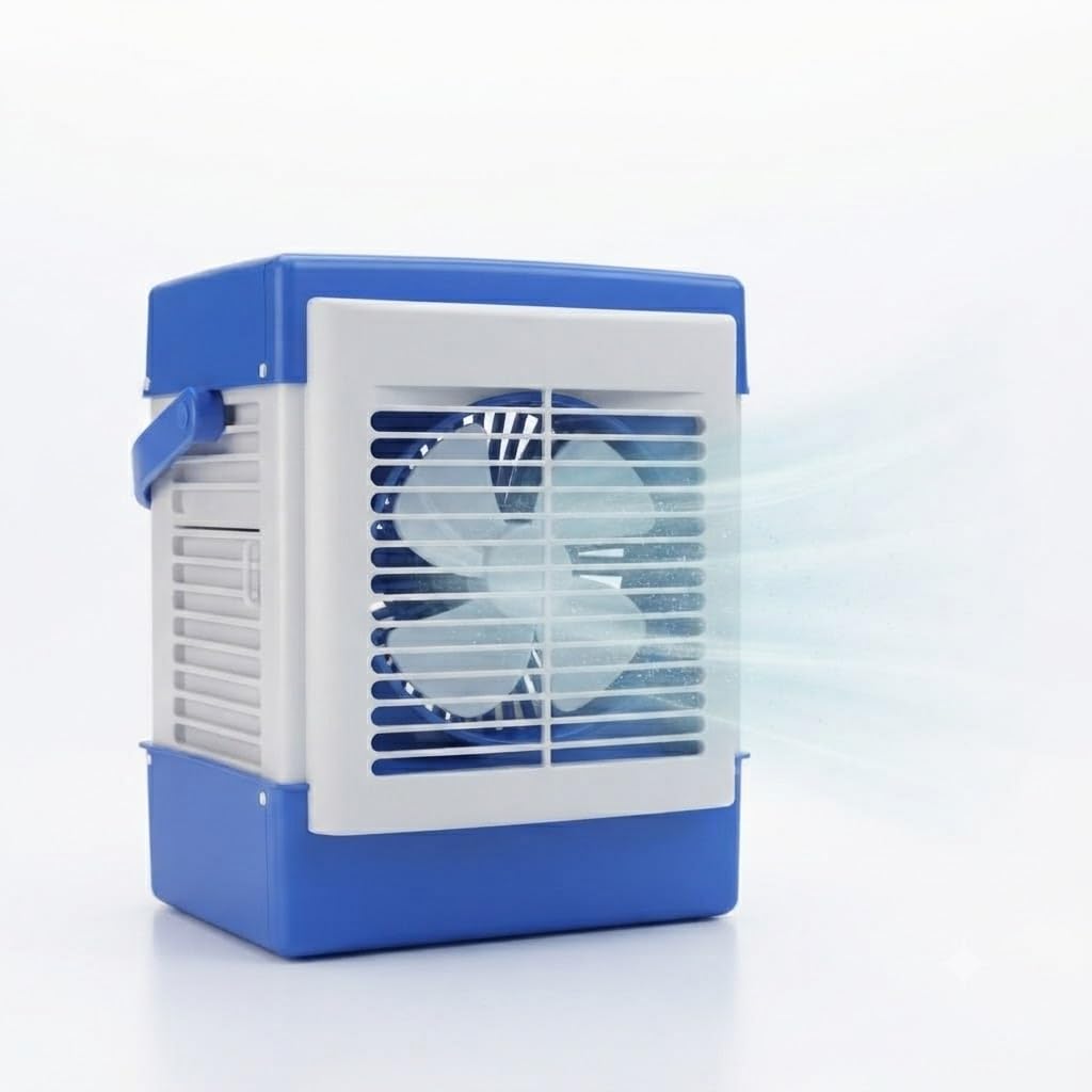 Drumstone (𝐄𝐱𝐥𝐮𝐬𝐢𝐯𝐞 𝟐𝟎 𝐘𝐞𝐚𝐫𝐬 𝐰𝐚𝐫𝐫𝐚𝐧𝐭𝐲) Portable Desert Air Cooler for Home, High Airflow Cooling Fan with Water Tank & Energy Efficient Design, Honeycomb Pads & Easy Mobility-image-49