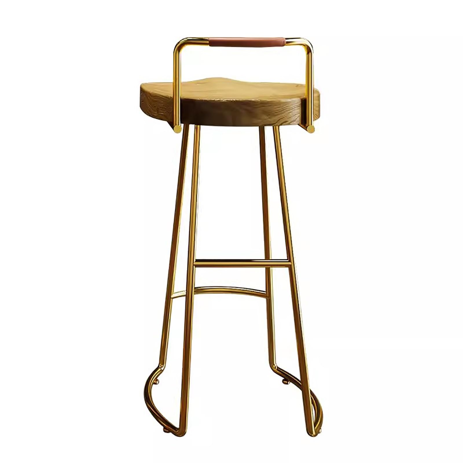 zxhrybh Vintage Bar Stools, Stylish and Minimalist Bar Stool, with Low Back and Metal Base Barstool, for Dining Room Restaurant b Coffee (Color :