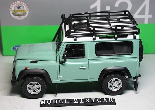 1/24ランドローバー ディフェンダー ミニカー 緑とブルー 2台セット 超