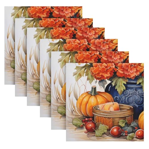 Servilletas de tela multicolor 20x20 pulg set x6 miniatura 2