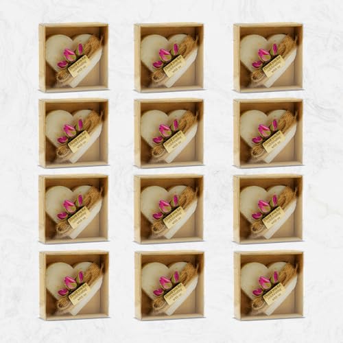 heart shaped soaps 12-pack handmade scented mini soaps for bridal shower party favors tea party wedding baby shower amp engagement gifts for guests thanks you for celebrating with us wooden tag