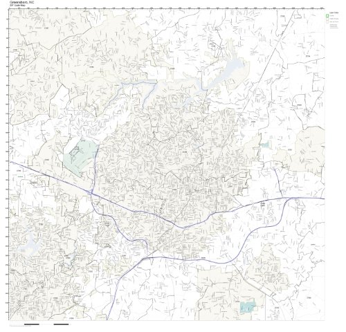 ZIP Code Wall Map of Greensboro, NC ZIP Code Map Not Laminated: Amazon ...