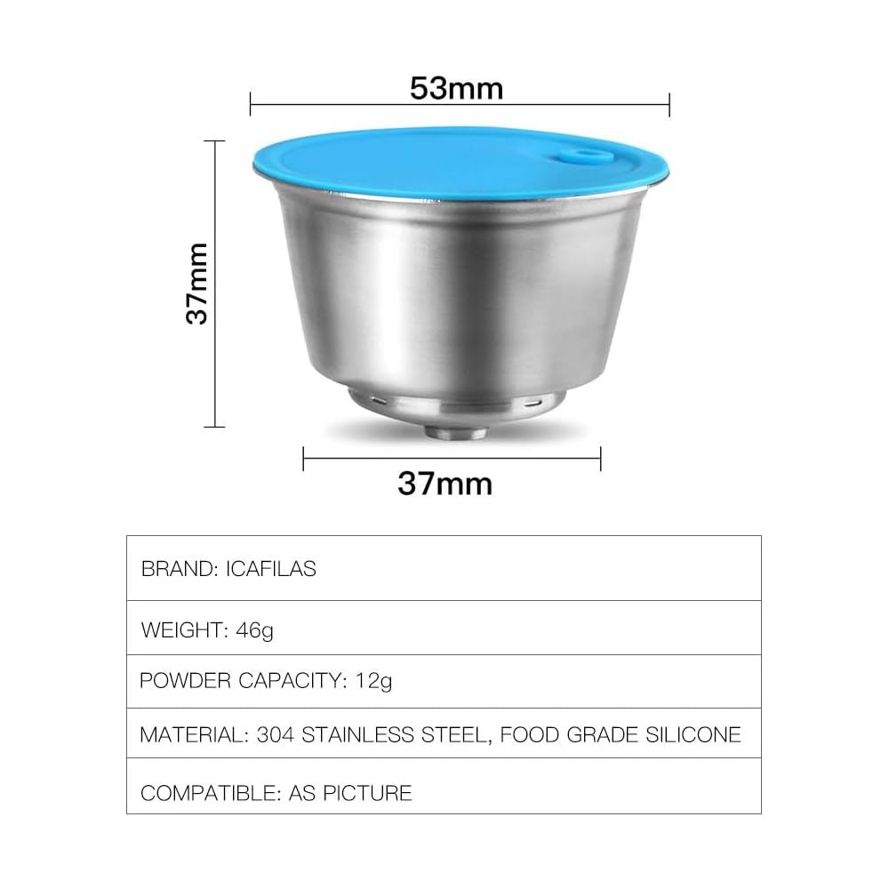 capsule ricaricabill ds riutilizzabill capsula filtro capsule compatibili ds in Acciaio Inox Coffee Capsule 3 tazze +Cucchiaio di plastica + Spazzola