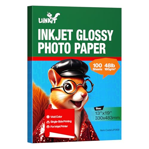 Uinkit glossy photo paper 13x19in 100 sheets 180gsm
