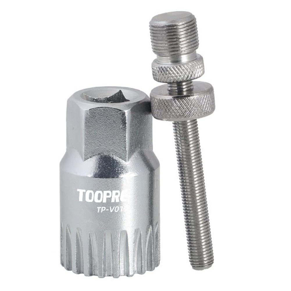 Herramienta de extracción de pedalier de bicicleta, llave de tubo de acero de alto carbono para mantenimiento de agujeros cuadrados, compatible con ranuras de llave 20/16