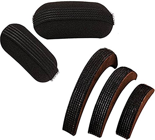 AURINKO® Hair Accessories Styling Set of Hair Puff Banana Bumpits and Tic Tac Pin Combo (Black) (B079H38412) Amazon Price History, Amazon Price Tracker
