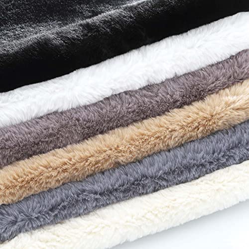 JAKAWIN Women’s Faux Fur Wraps and Shawls Bride Wedding Fur Stole Bridal Fur Shrug Scarf Cover Up for Women4