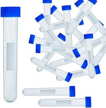 15ml Screw Cap Round Bottom Centrifuge Tube 100 Pcs Plastic Reagent Vial Container