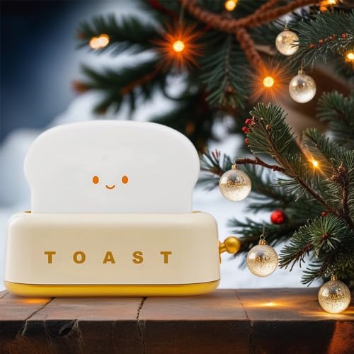 Bread Night Light for Kids, Adjustable Baby Bedside Night Lamp USB Recharging Delay-Off Home Office Nursery Desk Decor Night Light, Nice Gifts for Bir