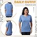 CASMON Post Shoulder Surgery Shirts for Women, After Rotator Cuff Tear Away Full Open Side Snap Adaptive Clothing Unisex