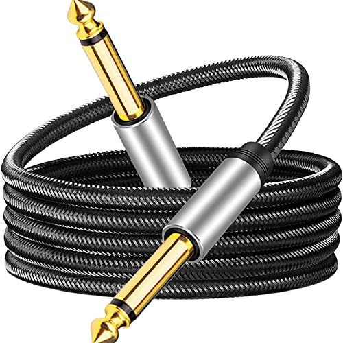 Image of ECOMISTIQ6.35mm Instrument Cable Unbalanced Jack Guitar Patch Cords for Speaker 1M