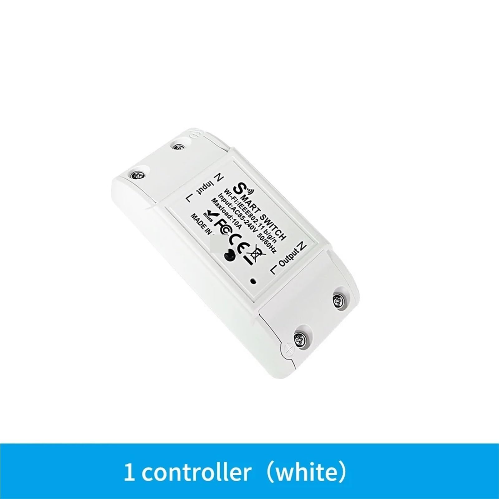 Tuya WiFi inteligentny przełącznik, bezprzewodowy sterownik, uniwersalny wyłącznik czasowy, inteligentne życie praca z przełącznikiem LED, akcesoria Alexa (WIFI Breaker 1 Pc-W)
