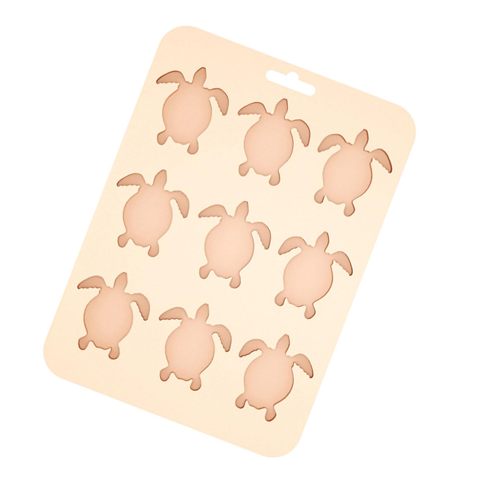 SHINLHUA Dishwasher Safe Turtles Shape Silicone Ice Mold 9 Cavity Easy Release Chocolate Baking Essential Kitchen Ice Tool