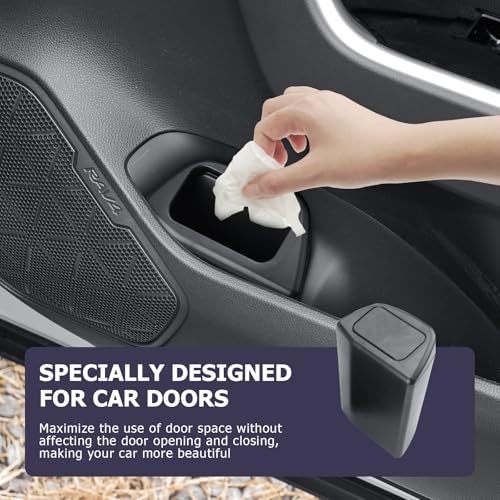 Image of LUWU Car Trash Can Compatible with 2019 2020 2021 2022 2023 2024 2025 RAV4 Interior Accessories Car Trash with Lid Portable Mini Trash Dustbin Garbage Trash Bin Car Waste Bin Leak-Proof 2PCS