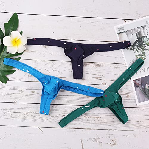 COMLIFE Men's Cotton Star Printed Briefs Low-waist U Convex Pouch Breathable G-string2