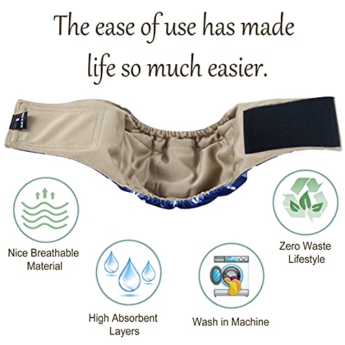 Grecle Premium Male Dog Wraps - High Absorbency Male Dog Diapers (Pack Of 3) - Washable Belly Band For Male Dogs Incontinence And Puppy Training (Sailboat, Xs) #TOP5