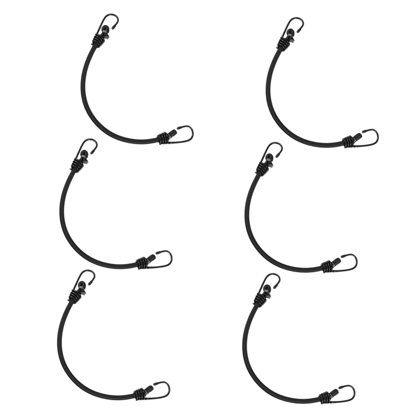 Hemobllo 6 Pezzi Corde Elastiche con Ganci Resistenti Leggere e Impermeabili per Bagagli Bici Tende Campeggio e Carico Esterno Multiuso e Facili da Installare